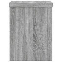 Plantenstandaards 2 st 15x15x20 cm bewerkt hout grijs sonoma 5
