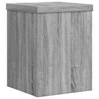 Plantenstandaards 2 st 15x15x20 cm bewerkt hout grijs sonoma 7