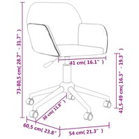 Kantoorstoel draaibaar stof cr&egrave;mekleurig 9