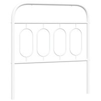 Hoofdbord 80 cm metaal wit 2