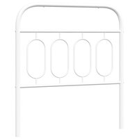 Hoofdbord 90 cm metaal wit 2