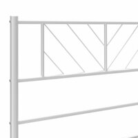 Bedframe met hoofdbord zonder matras metaal wit 75x190 cm 8