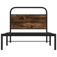 Bedframe zonder matras bewerkt hout gerookt eiken 90x190 cm 5