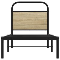 Bedframe zonder matras bewerkt hout sonoma eikenkleur 75x190 cm 4