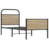 Bedframe zonder matras bewerkt hout sonoma eikenkleur 80x200 cm 3