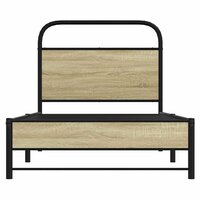 Bedframe zonder matras bewerkt hout sonoma eikenkleur 80x200 cm 5