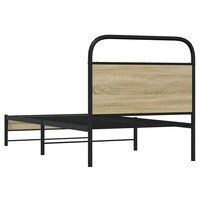 Bedframe zonder matras bewerkt hout sonoma eikenkleur 80x200 cm 7