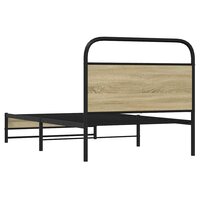 Bedframe zonder matras bewerkt hout sonoma eikenkleur 90x200 cm 7