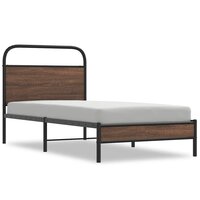 Bedframe zonder matras bewerkt hout bruin eikenkleur 90x200 cm 2