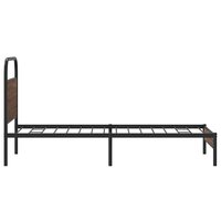 Bedframe zonder matras bewerkt hout bruin eikenkleur 90x200 cm 6
