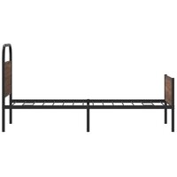 Bedframe zonder matras bewerkt hout bruin eikenkleur 75x190 cm 6