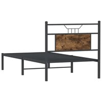 Bedframe zonder matras hout gerookt eikenkleurig 75x190 cm 8