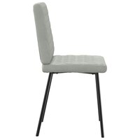 Eetkamerstoelen 2 st fluweel lichtgrijs 5