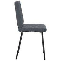 Eetkamerstoelen 2 st fluweel donkergrijs 5