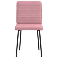 Eetkamerstoelen 2 st fluweel roze 4