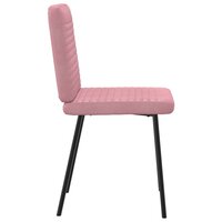 Eetkamerstoelen 2 st fluweel roze 5