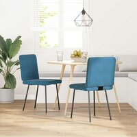 Eetkamerstoelen 2 st fluweel blauw 2