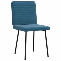 Eetkamerstoelen 2 st fluweel blauw 3