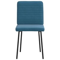 Eetkamerstoelen 2 st fluweel blauw 4