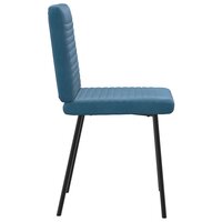 Eetkamerstoelen 2 st fluweel blauw 5