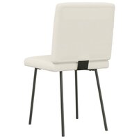 Eetkamerstoelen 2 st fluweel cr&egrave;mekleurig 6