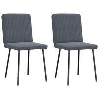 Eetkamerstoelen 2 st fluweel donkergrijs 2