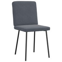 Eetkamerstoelen 2 st fluweel donkergrijs 3