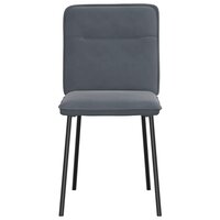 Eetkamerstoelen 2 st fluweel donkergrijs 4