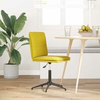 Eetkamerstoel fluweel geel 2