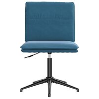 Eetkamerstoel fluweel blauw 3