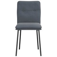 Eetkamerstoelen 2 st fluweel donkergrijs 4