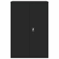 Archiefkast 90x40x140 cm staal zwart 3