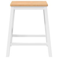 Barstoelen 2 st massief hout wit 5