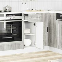 Keuken onderkast &quot;Porto&quot; bewerkt hout grijs sonoma eiken 3