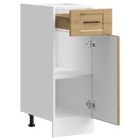 Keuken onderkast &quot;Porto&quot; bewerkt hout artisanaal eikenkleur 5