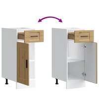 Keuken onderkast &quot;Porto&quot; bewerkt hout artisanaal eikenkleur 9