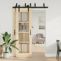 Doos met onderdelen voor schuifdeur 152,5 cm staal zwart 3