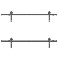 Doos met onderdelen voor schuifdeur 152,5 cm staal zwart 6