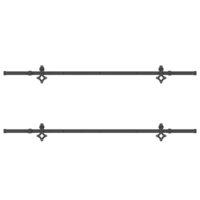 Doos met onderdelen voor schuifdeur 213,5 cm staal zwart 6