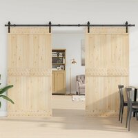 Doos met onderdelen voor schuifdeur 305 cm staal zwart 3