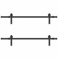 Doos met onderdelen voor schuifdeur 305 cm staal zwart 4