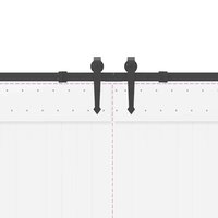 Doos met onderdelen voor schuifdeur 305 cm staal zwart 9