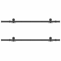 Doos met onderdelen voor schuifdeur 305 cm staal zwart 5