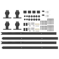 Doos met onderdelen voor schuifdeur 305 cm staal zwart 6