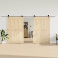 Doos met onderdelen voor schuifdeur 427 cm staal zwart 3