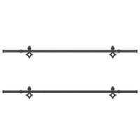 Doos met onderdelen voor schuifdeur 427 cm staal zwart 6