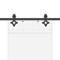 Doos met onderdelen voor schuifdeur 213,5 cm staal zwart 8