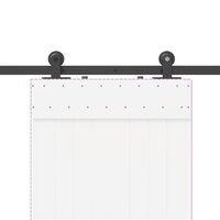 Doos met onderdelen voor schuifdeur 152,5 cm staal zwart 8