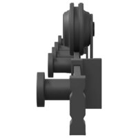 Doos met onderdelen voor schuifdeur 213,5 cm staal zwart 6