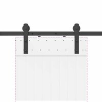 Doos met onderdelen voor schuifdeur 213,5 cm staal zwart 8